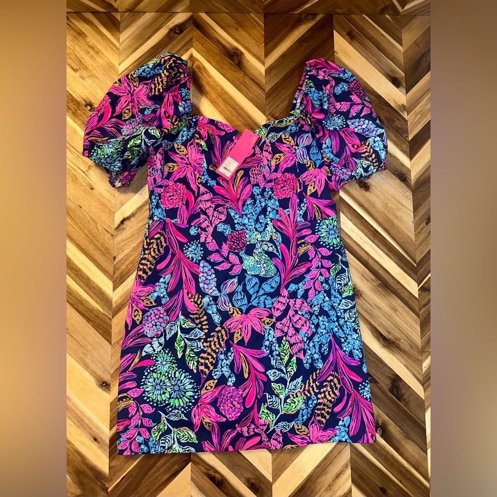 Lilly Pulitzer NWT MORENA SS ROMPER AEGEAN NAVY CALYPSO COAST Sz 12